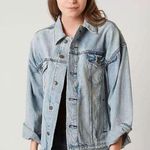 Free People Denim Trucker Jacket Photo 2