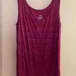 Old Navy Mossimo Women's Tank Top Dark Pink with Sequin Lined Front XL Bust 38” 40” Photo 0