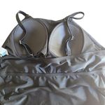 Kona Sol  NWT black plus size tank top gathered tie sides 14W Photo 4