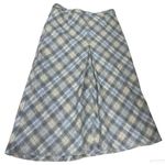 Pendleton  100% Virgin Wool Plaid Skirt Grey Pleaded Size 6 Knee Length Photo 0