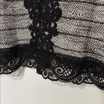 Chico's Black White Tweed Crochet Lace Cardigan Size 3 Large Photo 5