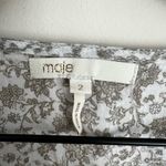 Maje floral print smocked button front long sleeve Ruffle Cotton dress M Photo 3