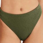 J.Crew New Green Textured Cheeky Bikini Swim Bathing Suit Bottom Women's Medium Photo 0