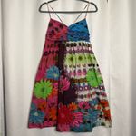 Desigual  Embroidered Floral Tie Dye Boho Dress Medium Photo 11