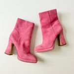 Sam Edelman NEW Jaye Platform Ankle Boot Pink Suede Square Toe Block Heel Size 7 Photo 7