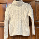 Vince  Alpaca Blend Cream Cable Knit Turtleneck Sweater Women’s Size XXS Photo 0