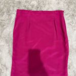 Rena Rowan 100% Silk Skirt Size 8 Magenta Pink Pencil Lined Formal Vintage Photo 5