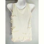 J.Crew  Layering Cream Tiered Ruffle Sequin Scoop‎ Neck Tank Top Blouse Size XS Photo 5