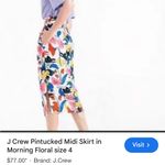 J.Crew Women's Floral Pencil MIDI Skirt - Blue, Yellow, Pink | Size 6 Photo 13