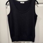 Vintage St. John Sport Black Crystal Scoop Neck Sleeveless Knit Top Size Medium Photo 0