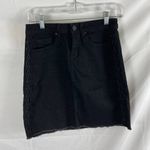 Rocks & Indigo Lace Up Side Black Denim Mini Skirt 4/26 Photo 0