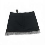 Maje Anthro black wool blend mini skirt with tulle mesh hemline size 38 medium Photo 7