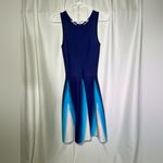 ISSA London Spray Paint Jacquard Dress| XS Blue Photo 6