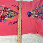 Mexican Embroidered Coral Floral Caftan Shift Oaxacan Peasant Boho Dress XL NWOT Orange Photo 9