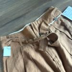 NWT BASSIKE Space For Giants belted linen tapered pants Size 0 Photo 5