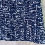 Maison Jules  Size 4 Blue/White/Silver Metallic Tweed Back Zip Lined Skirt Photo 2