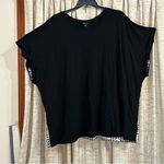 Torrid Cotton Modal Slub + Clip Dot Print Fabric Mixed Dolman Tee - 6X Photo 2