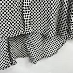 ZARA Woman Size L Blouse Black Polka Dot Tie Neck Long Sleeve Flowy Long Sleeve Photo 7