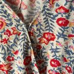 Billabong  Floral Long Sleeve Cropped Boho‎ Blouse Elastic Hem Size M Photo 3