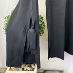 FATE. Black Ribbed Knit Long Bell Sleeve Mock Turtleneck Sweater Top L Photo 2