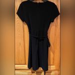 Urban Outfitters  Plunging V-Neck‎ Tie Waist Lined Mini Dress Black Size Medium Photo 3