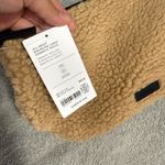 Athleta  All About Shearling Large Cosmetic Bag, Brown Photo 3