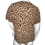 Avenue Leopard Print Short Sleeve Sweater Photo 2