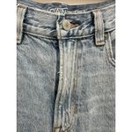 American Eagle  Medium Wash Distressed Holey Mom Jeans Women Size 2 100% Cotton‎ Photo 5