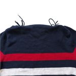 Lauren Ralph Lauren Striped Knit Sweater Navy Red white 100% cotton Pullover XL Blue Photo 3