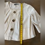 Vintage Shin Choi Swing Jacket Short Size Small White 3/4 sleeve Gold Button Photo 6