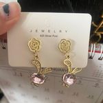 PURPLE GLITTER FLAKE BUNNY EARRINGS Multiple Photo 3