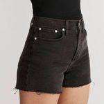 Madewell  High-Rise Denim Boy-Shorts in Button Through Edition Lunar Black 32 Photo 0