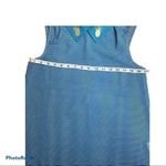 Modcloth  Blue Pineapple Embroidered Collared Sleeveless Blouse Size S Photo 4