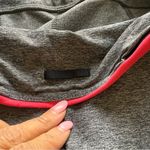 Lululemon Sz 6 Inspire Tight Leggings Grey Pink Neon Zip Front Pockets Running Photo 2