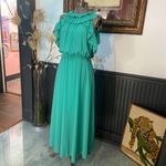 NWT Dixie Tiffany Ruffle Elastic Waist Maxi Dress Size Large 🧡🎀 Green Photo 3