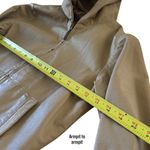 Buckle Vintage Y2K  Tan Leather Hooded Granola Girl Moto Jacket Size M Photo 6