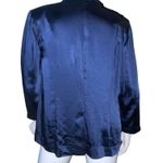 INC luxe satin navy open front blazer Photo 2