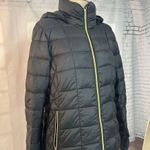 Michael Kors MK Black lightweight Puffer Coat With Hood Jacket Size Large Photo 1