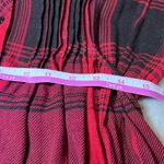 American Rag  Plaid Long Shirt/Mini Dress Womens Large Red Black Tie Waist Casual Photo 9