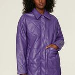 Apparis Stevie Faux Leather Coat Electric Purple Womens Size Small Photo 5