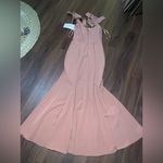 REVELRY nicole Crepe Dress nwt 260$ mauve bow formal party gown evening wedding Pink Size 2 Photo 9