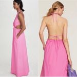 STAUD Apfel Pink Halter Open Back Maxi Dress - Tie Back Halter Dress Size XS Photo 16