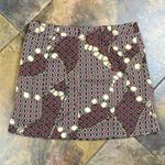 Ivy Jane  Geometric Print Button Embellished Pockets Skirt 4 Photo 6