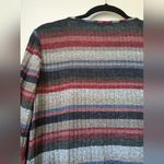 J. Rose Meoimi Knit Dress Flared Trumpet Sleeve Stripes Boho Sz 8P EUC Green Photo 6