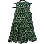 Japana NEW Casual Green Black White Diamond ALine Ruffle Sleeveless Dress Size M Size M Photo 2