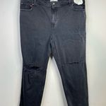 Abercrombie & Fitch Abercrombie Fitch 90s Straight Ultra High Rise Distressed Black Jeans 35 20 new Photo 0