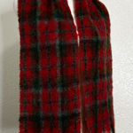 NWOT Wool Mohair Blend Scottish Red Plaid Winter Scarf Photo 0