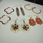 Dangle Drop, Hoop Mix Pierced Earrings Lot Of 5 Costume Jewelry Photo 12