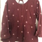 Madewell  embroidered floral top‎ with back tie detail women’s size small cotton Photo 0