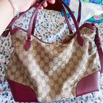 Gucci GG Canvas bree hand Bag Shoulder 2 way Beige velvet color Leather Photo 2